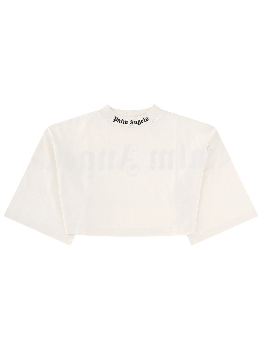T-SHIRT CROPPED CON LOGO