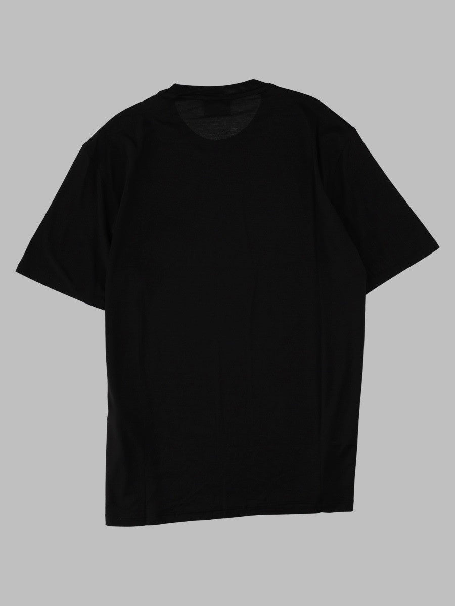 T-shirt in Jersey Misto Lyocell con Ricamo Logo EA 2