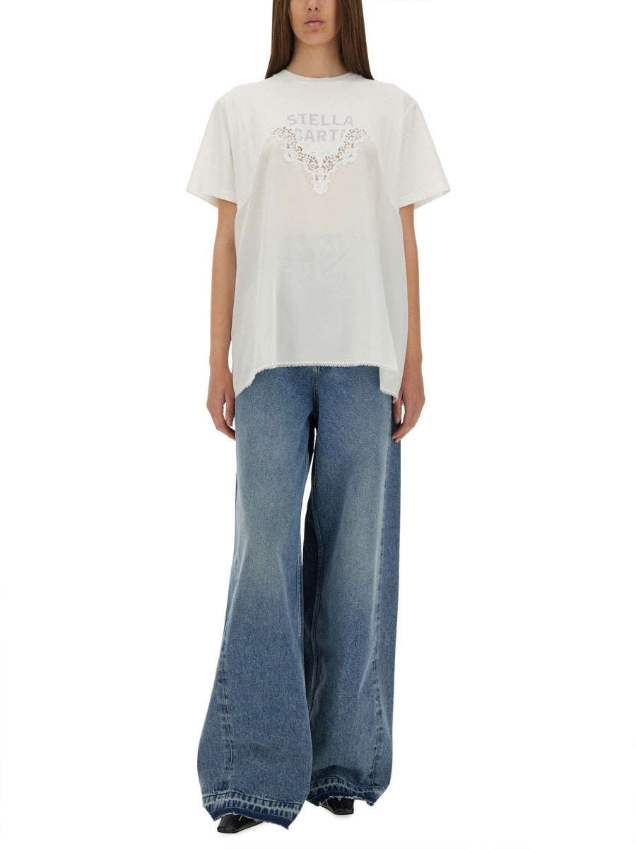 T-SHIRT WITH LACE INSERT 2