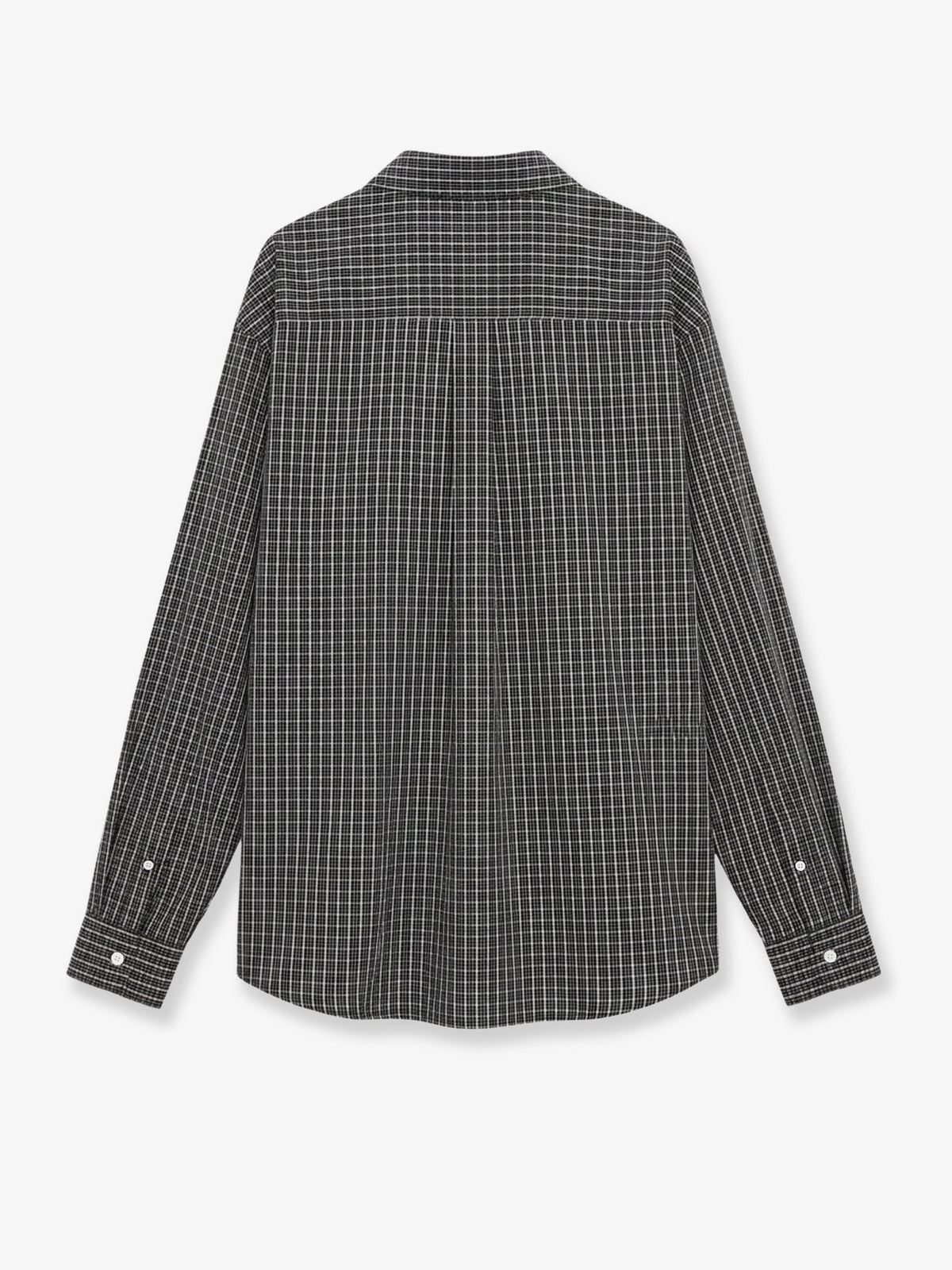 Technical cotton shirt with all-over check pattern 2