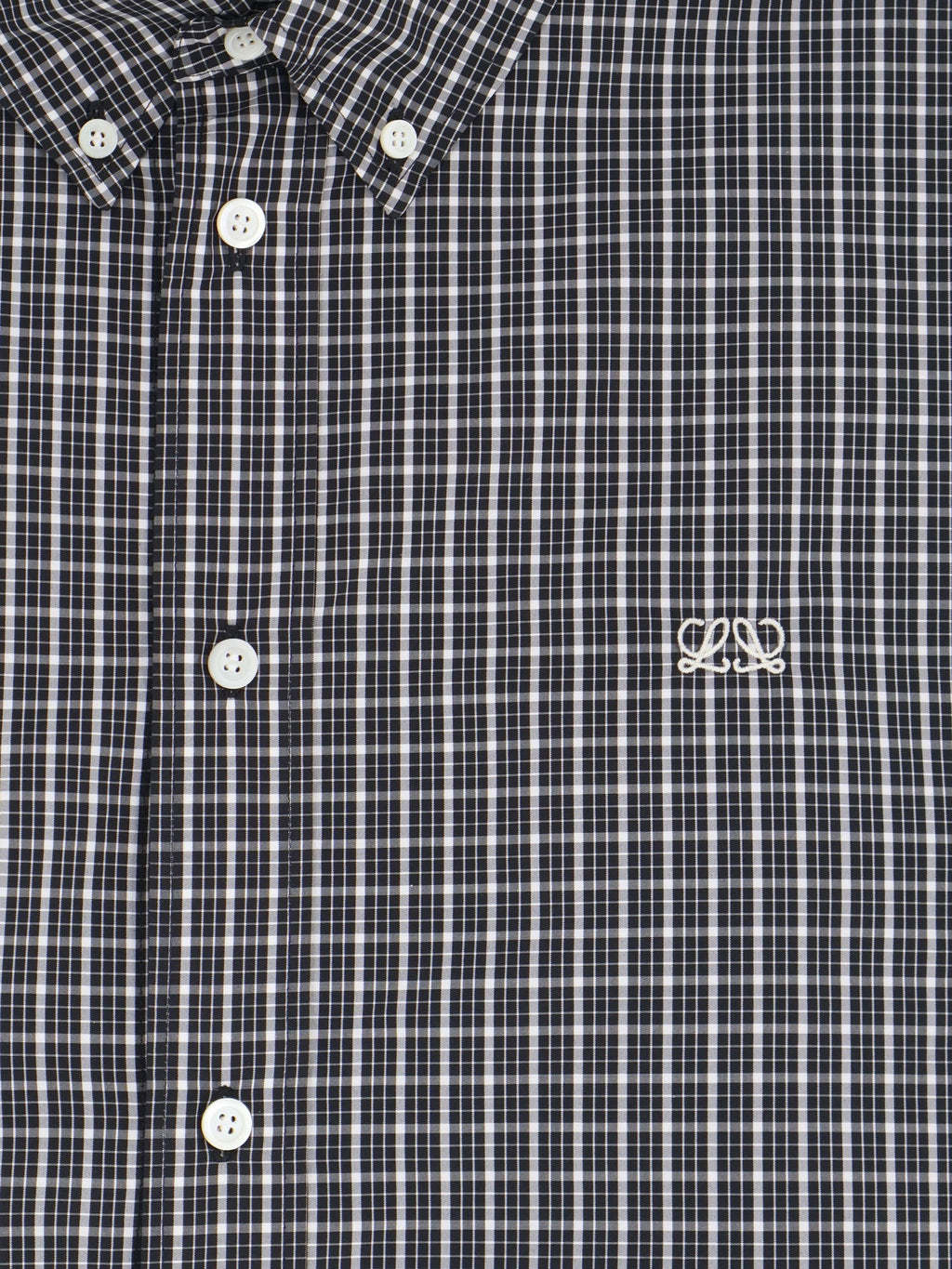 Technical cotton shirt with all-over check pattern 3