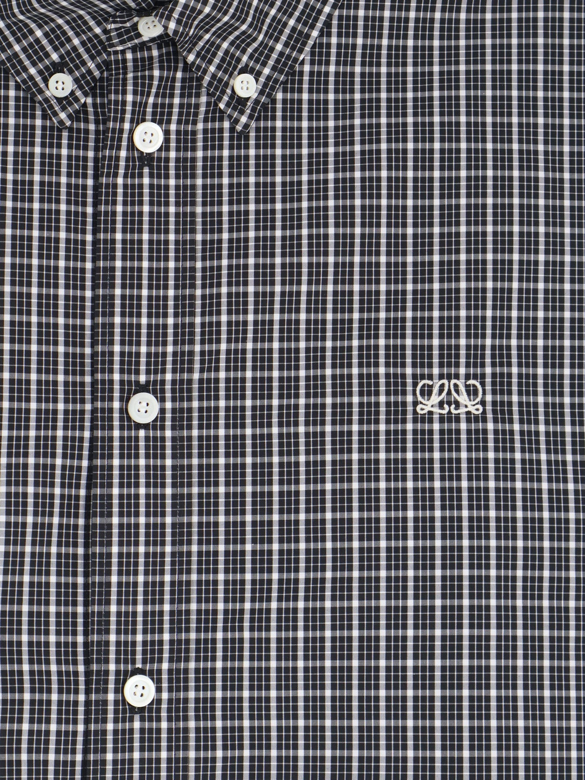 Technical cotton shirt with all-over check pattern 3