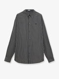 Technical cotton shirt with all-over check pattern
