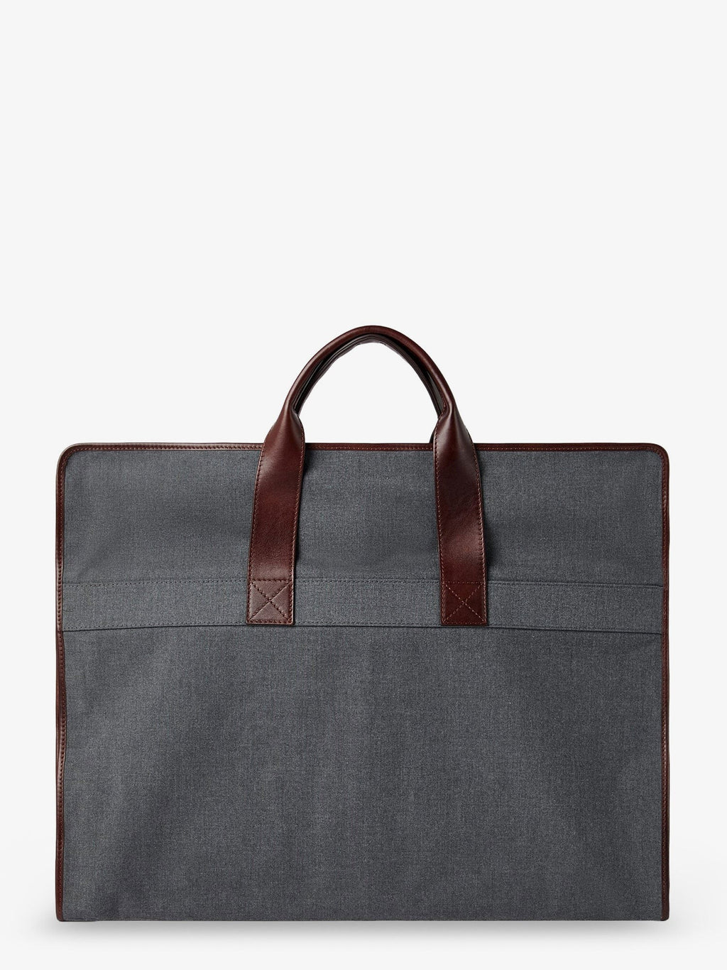 Technical fabric and leather garment bag 2