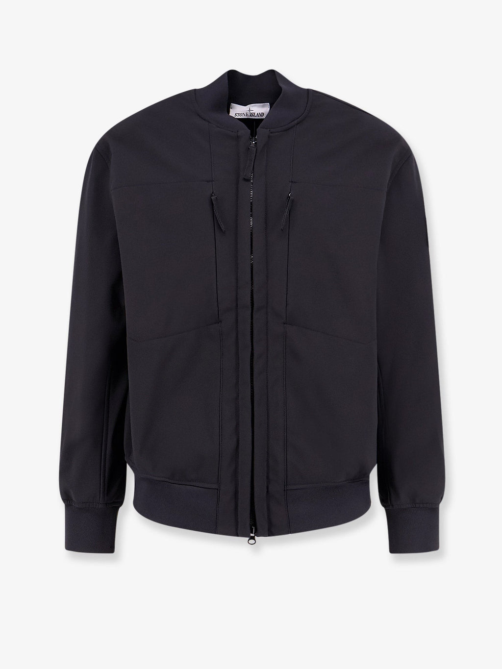 Technical fabric jacket with iconic side logo patch