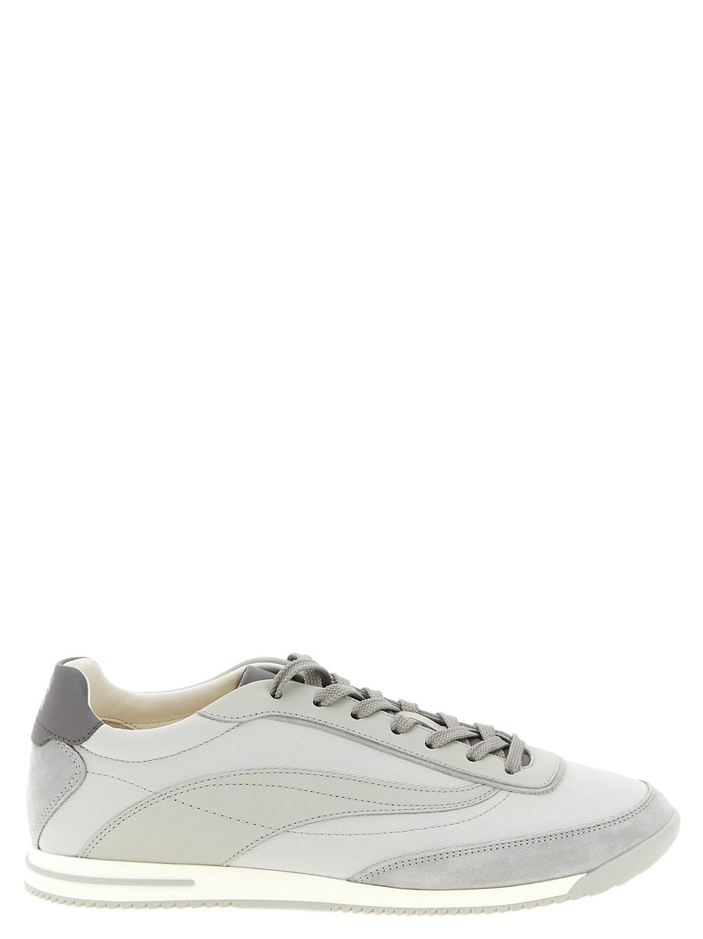 Techno and nubuck fabric sneakers