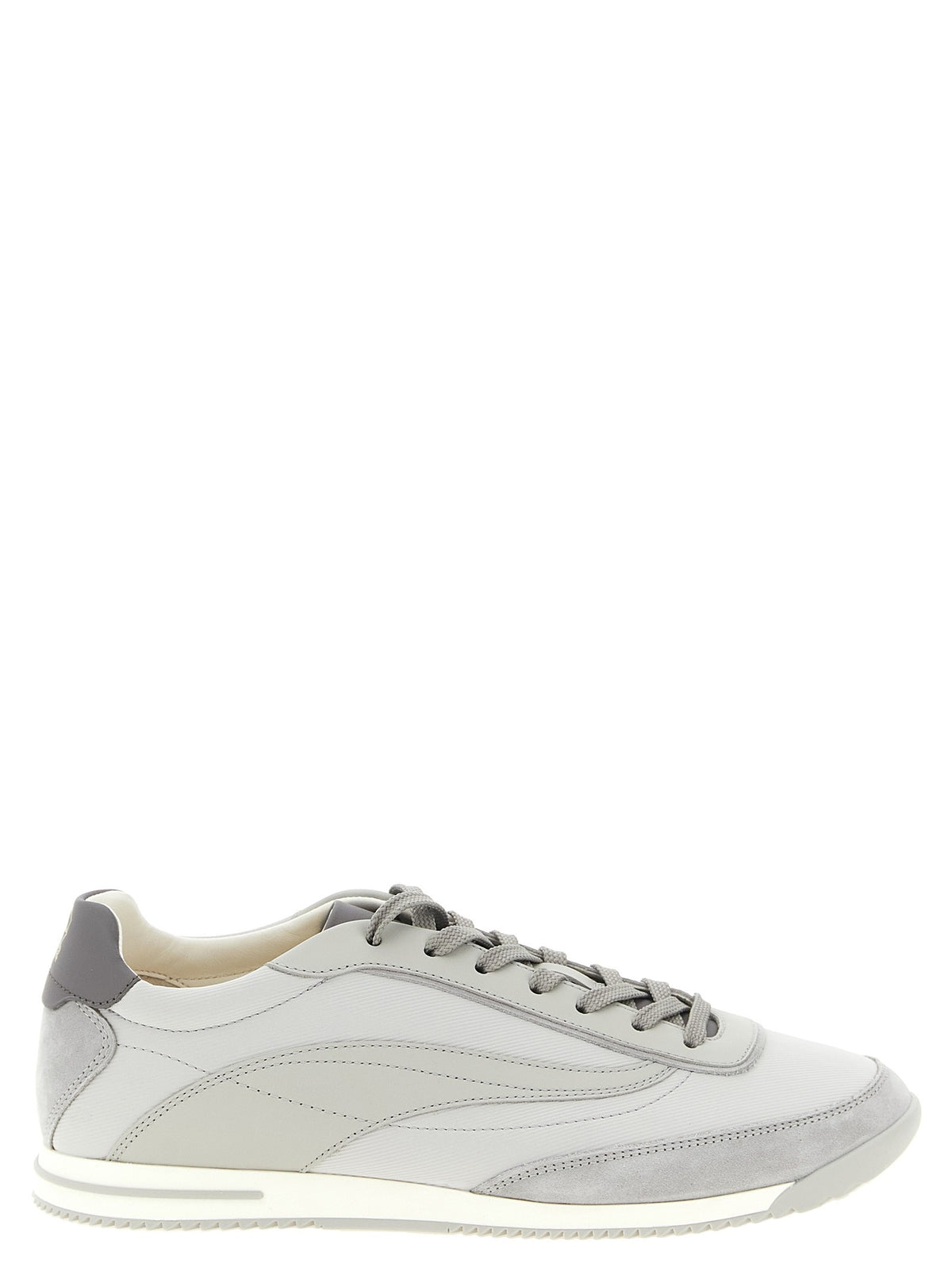 Techno and nubuck fabric sneakers