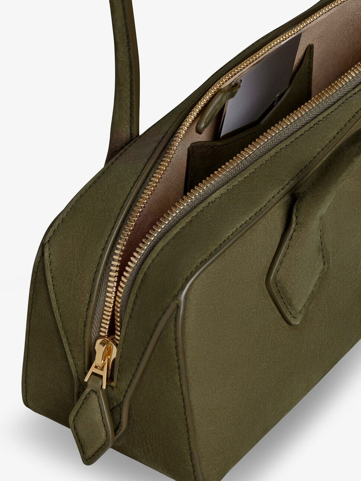 Teckel Medium Suede shoulder bag 4