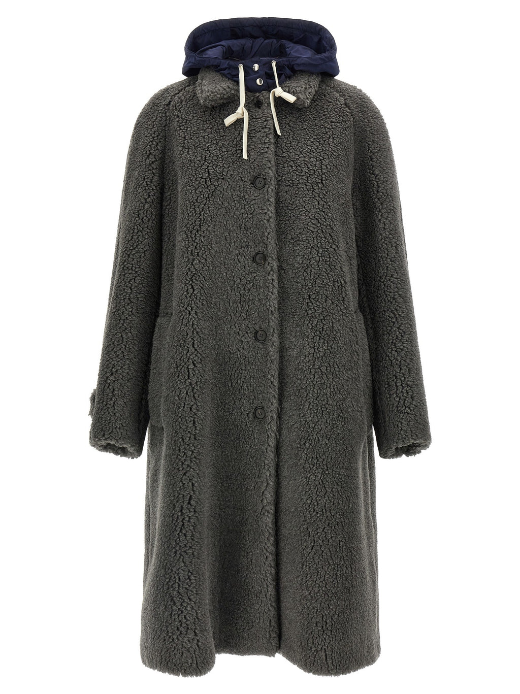 Teddy Nylon Hooded Coat