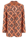 Tie print blazer