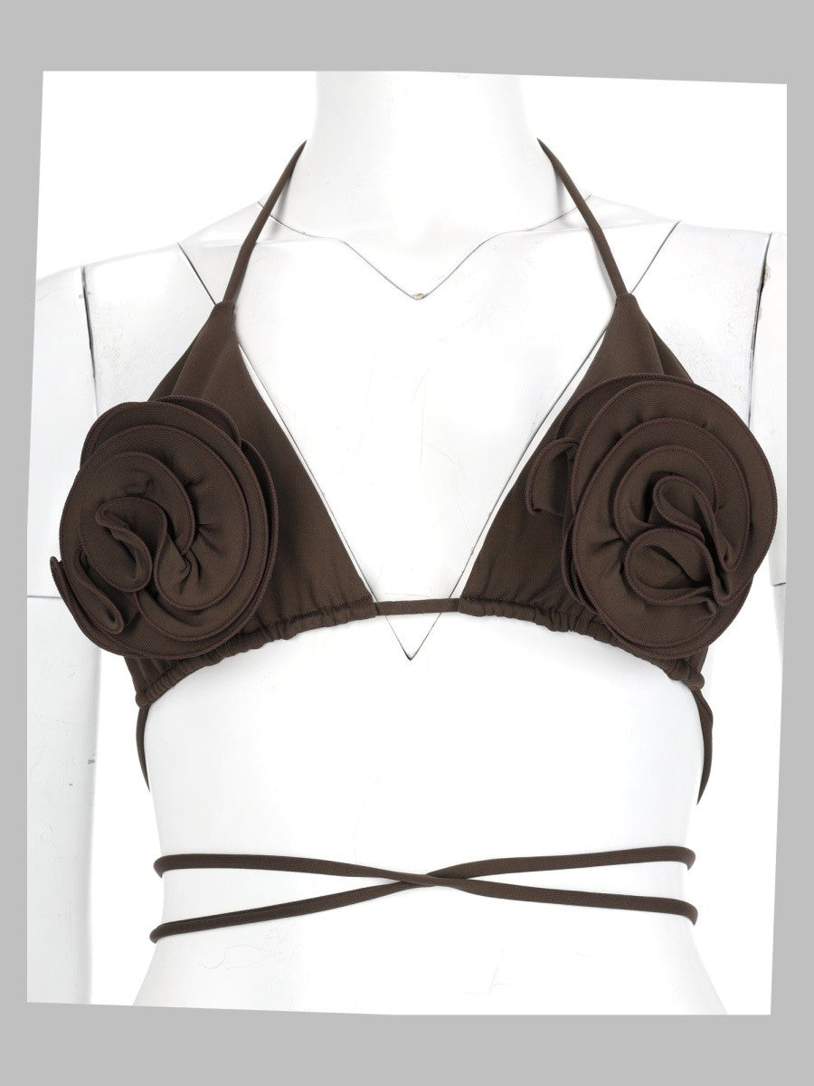 Top Bikini con Dettaglio Arricciato