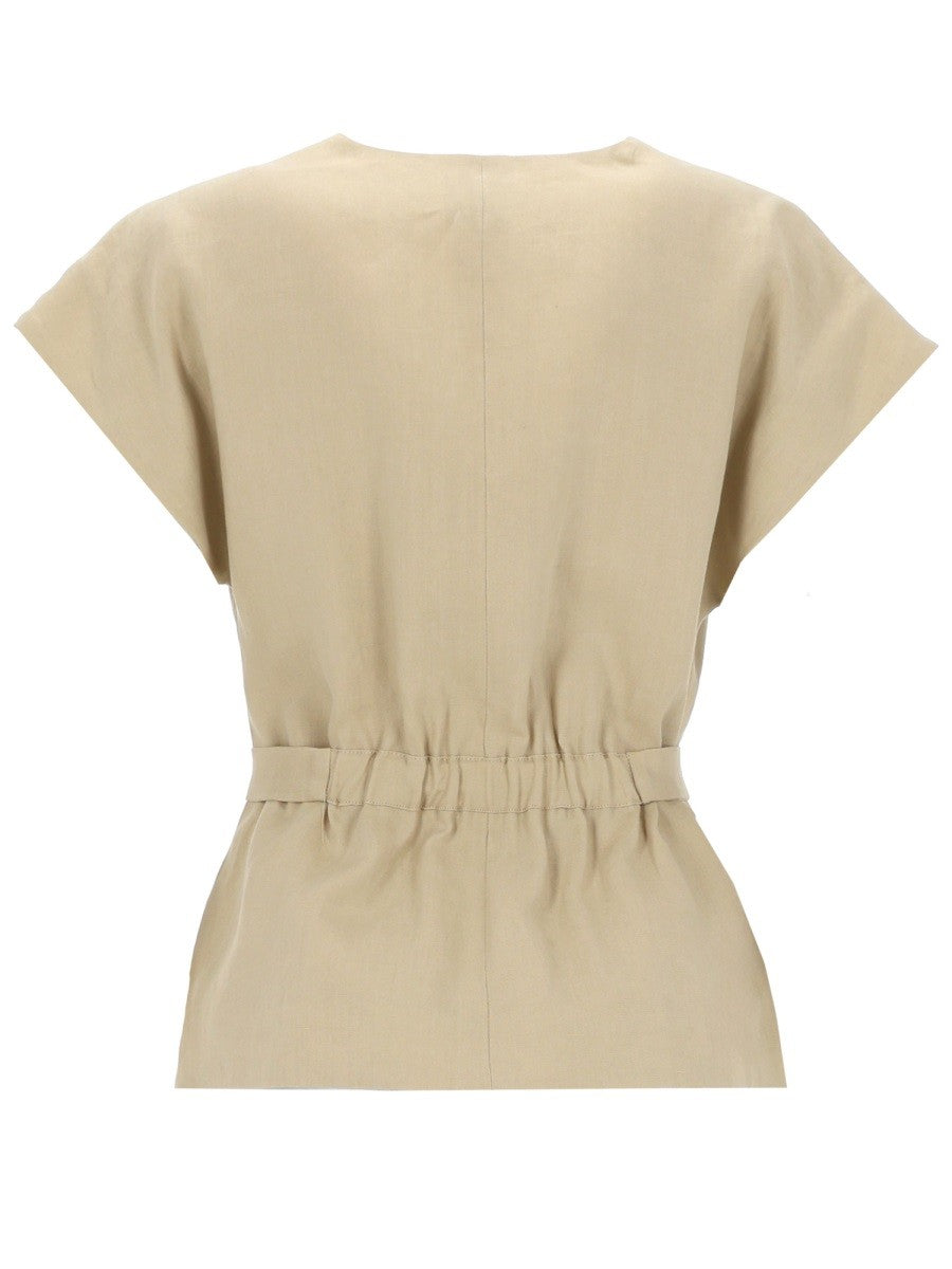 TOP IN LINO CON CINTURA 2
