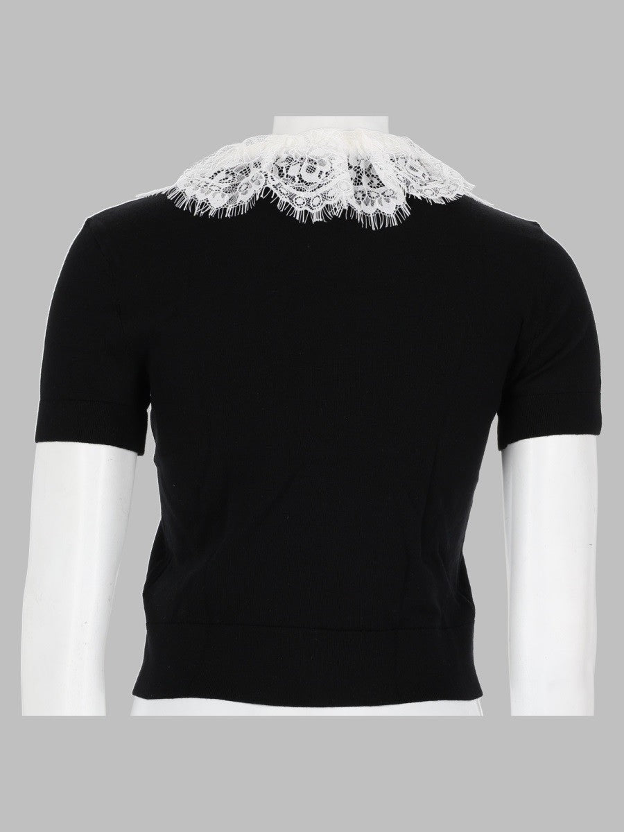 Top In Maglia Con Colletto In Pizzo 2