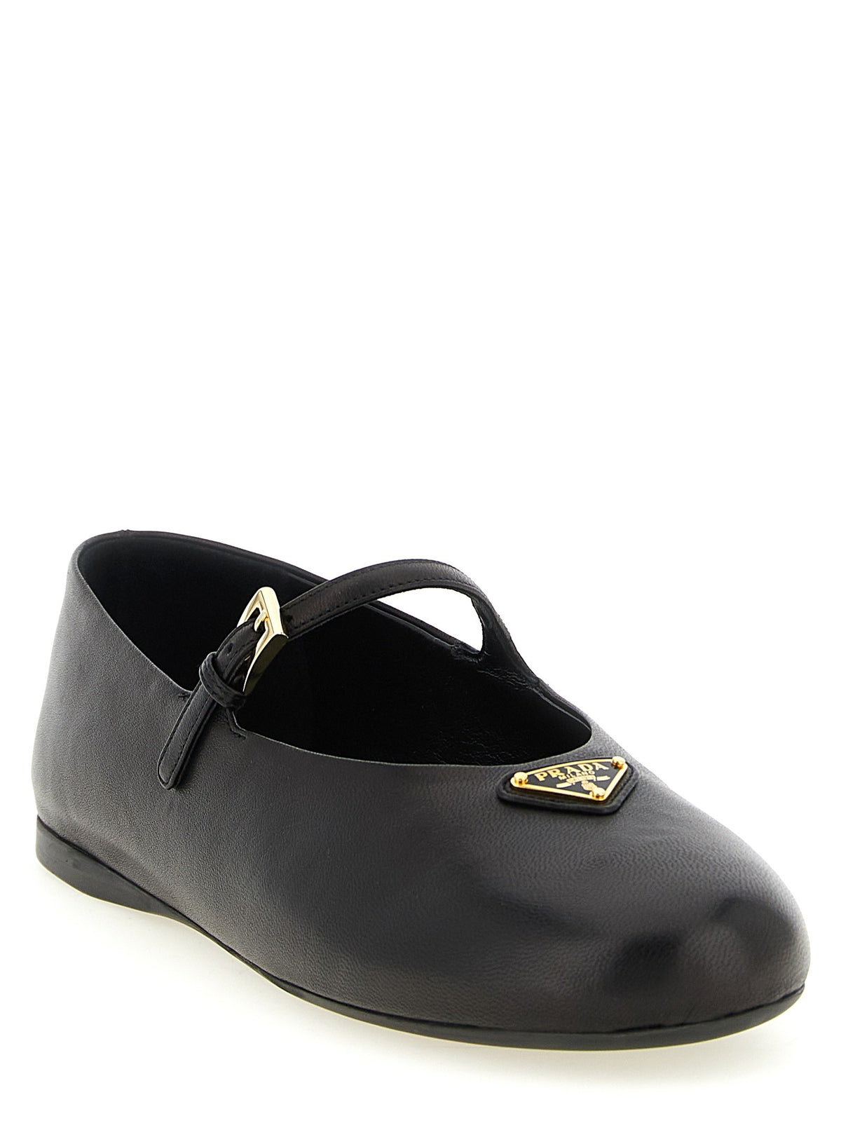 Triangle logo nappa ballet flats 2