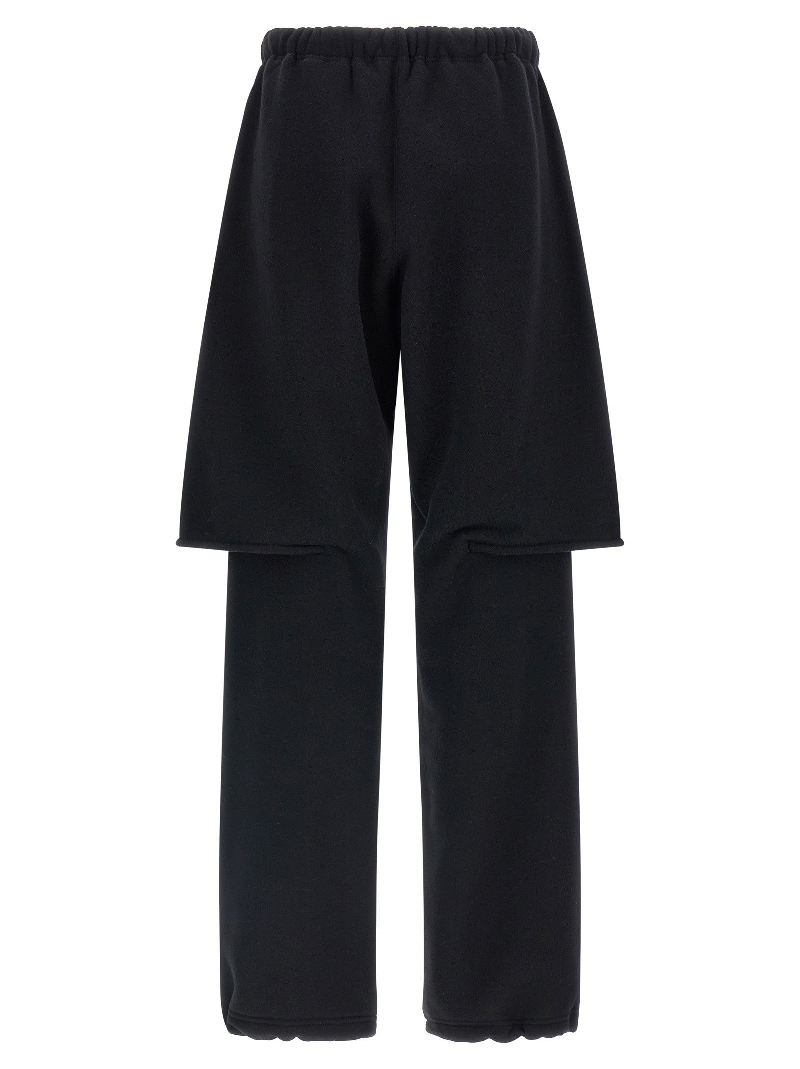 Cotton trousers with a layered trompe l'oeil design 2