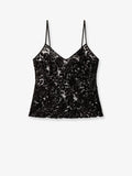 Tulle top with sequins embroidery