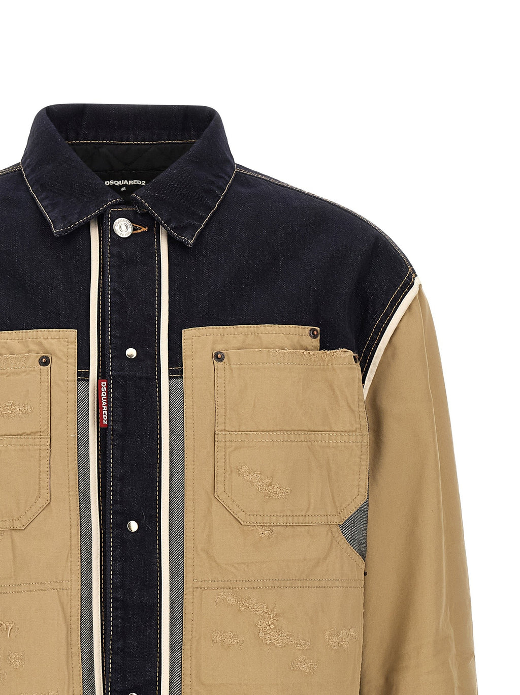 Two-material denim jacket 3