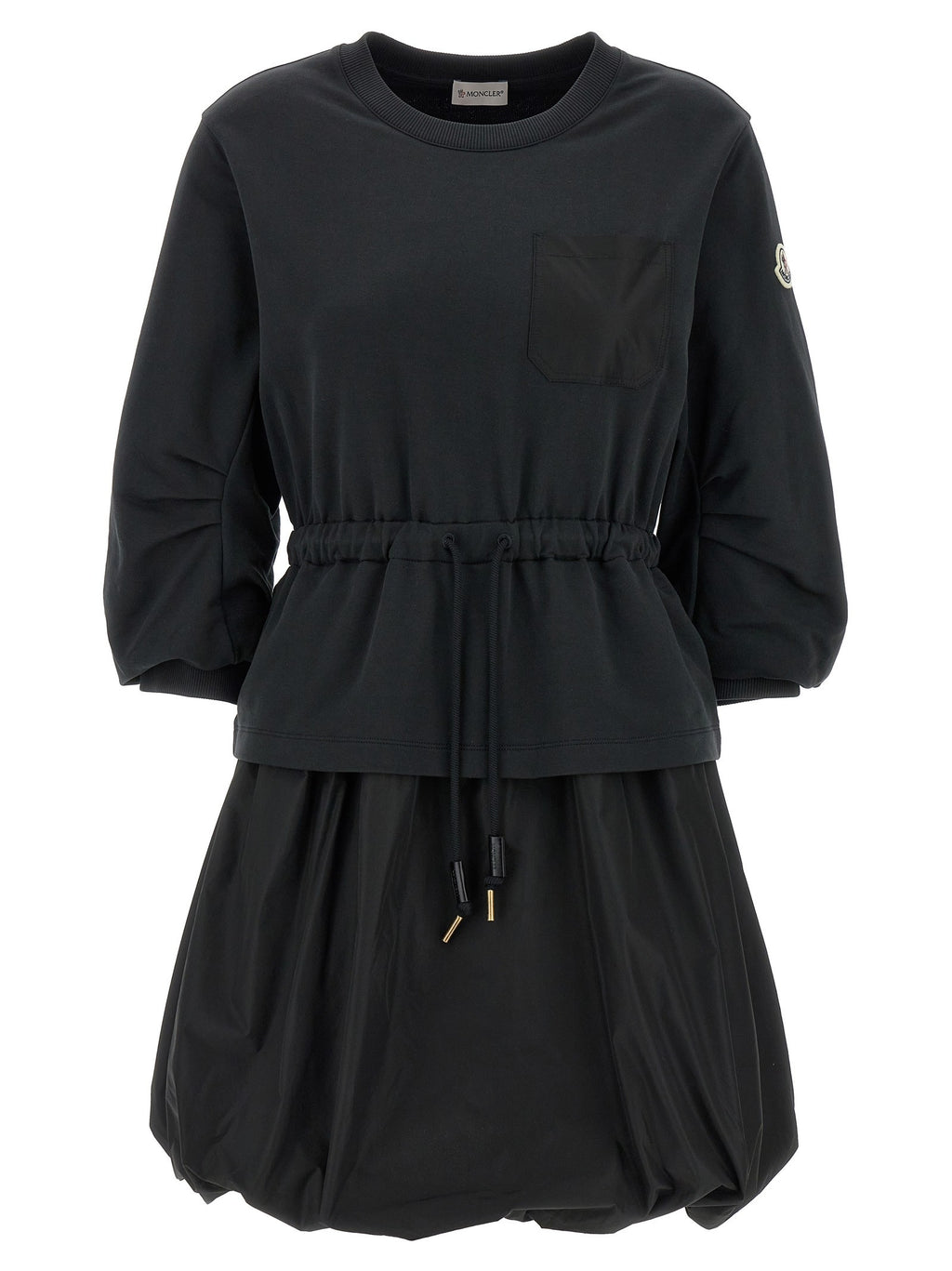 Two-material dress