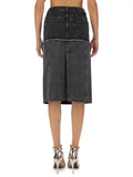 TWO-TONE DENIM SKIRT 3
