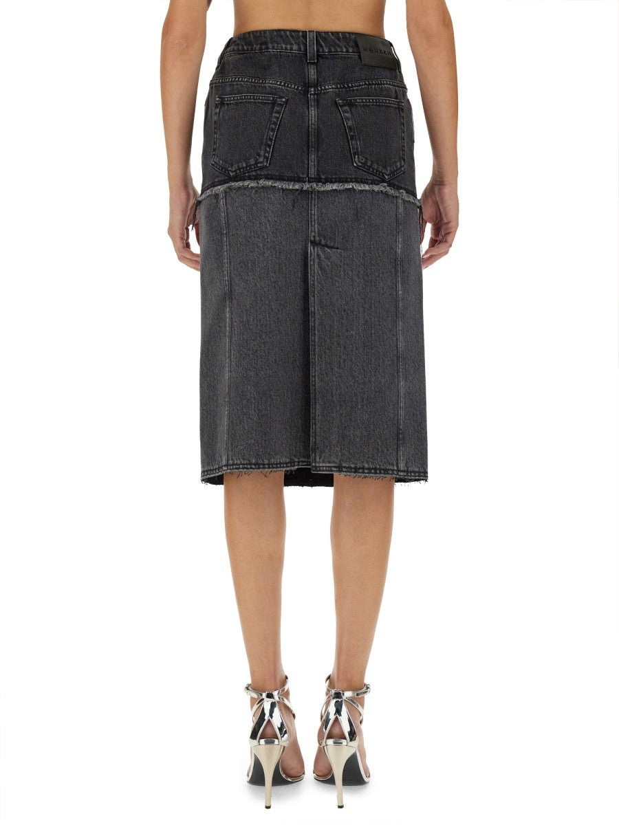TWO-TONE DENIM SKIRT 3