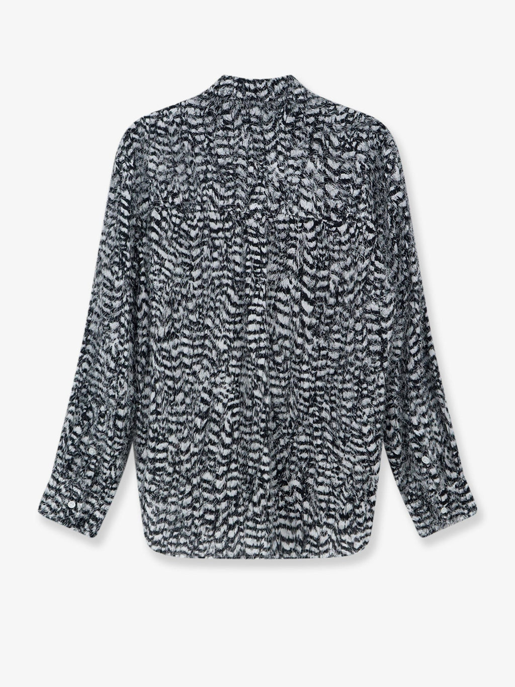 Two-tone viscose shirt with fil coupé detailing 2