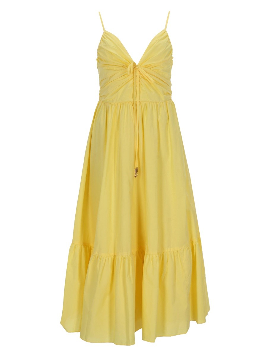 V-NECK MIDI DRESS