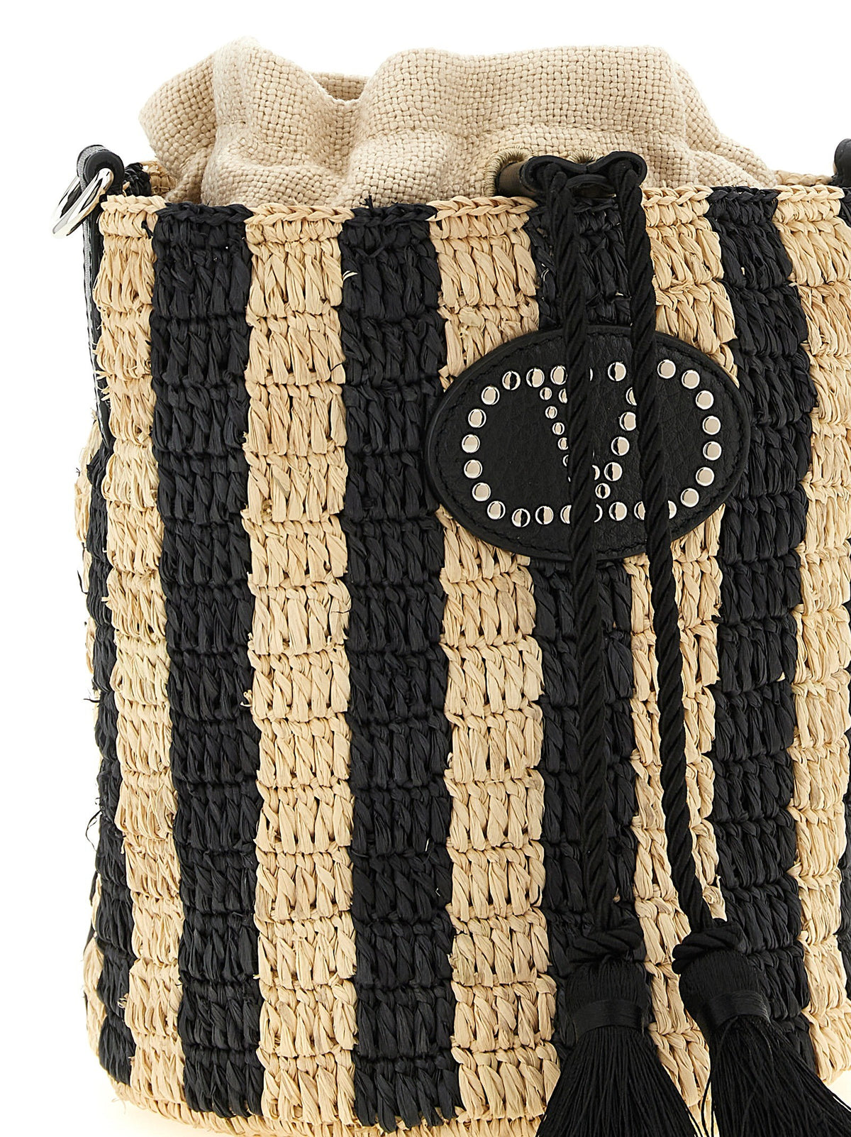 Valentino Garavani raffia small bucket bag 3