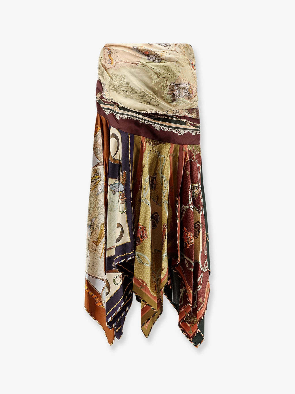Valiant Draped Scarf silk  long skirt 2