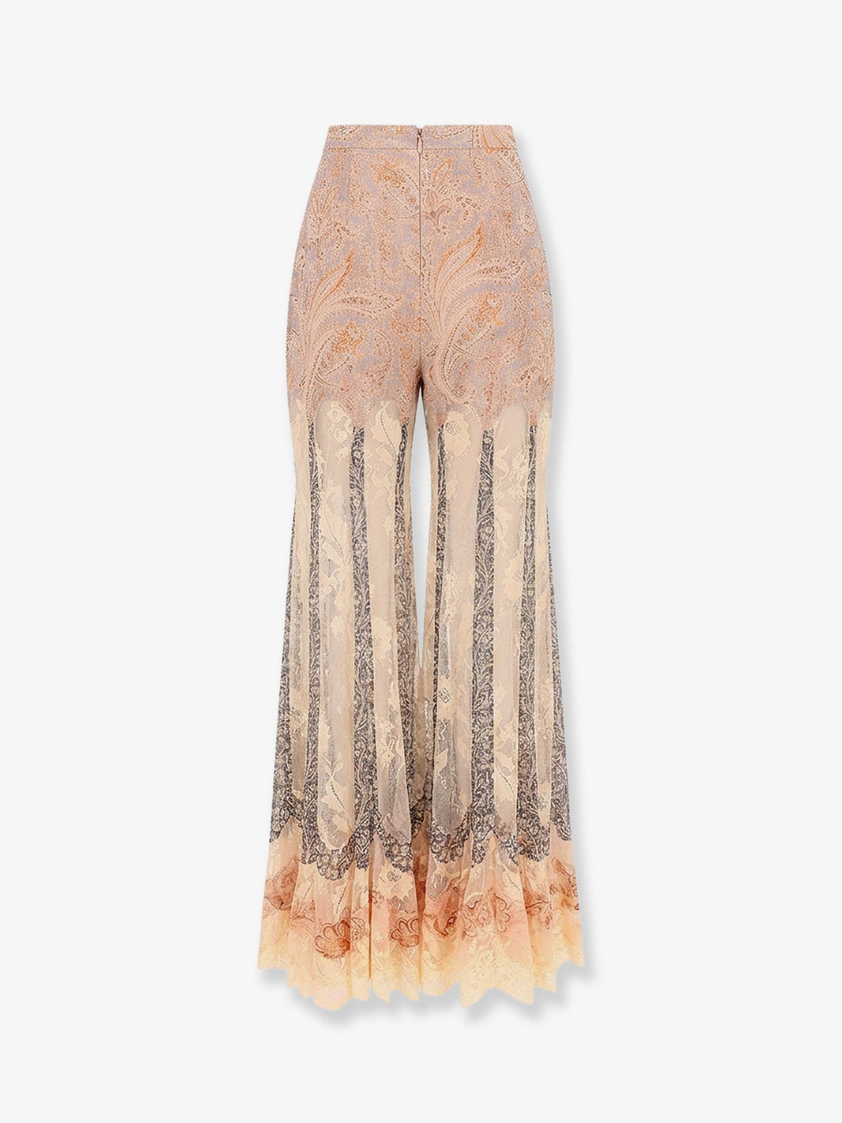 Valiant Panelled Flare silk trousers 2