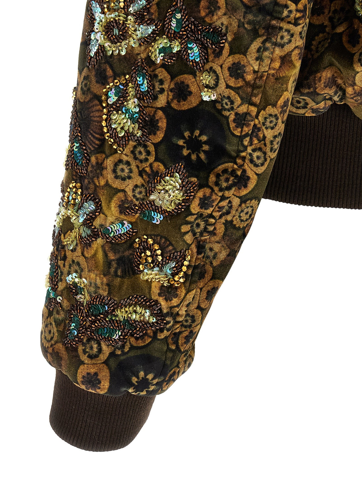 'Valtor' bomber jacket with embroideries and beads 4
