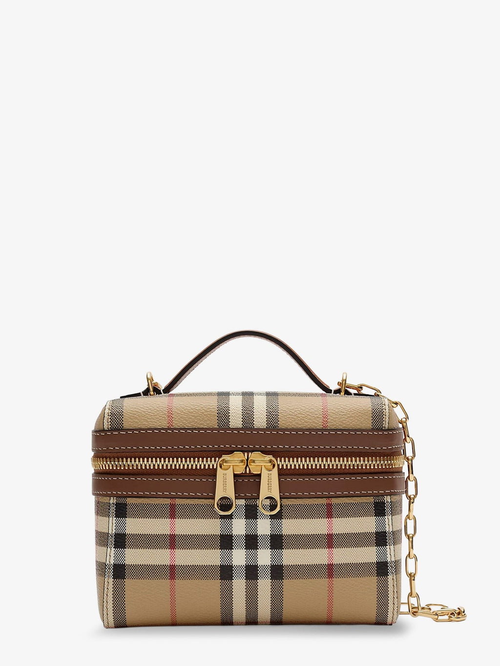 Vanity Mini coated canvas handbag with check motif