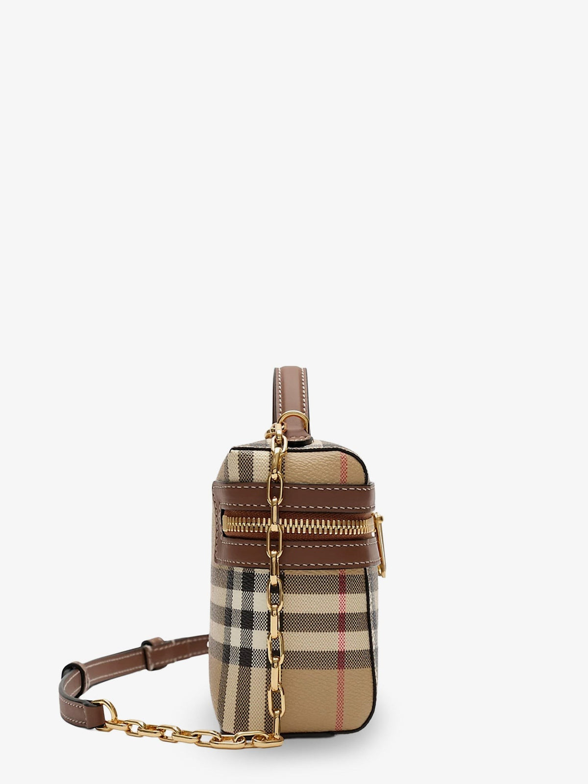 Vanity Mini coated canvas handbag with check motif 3