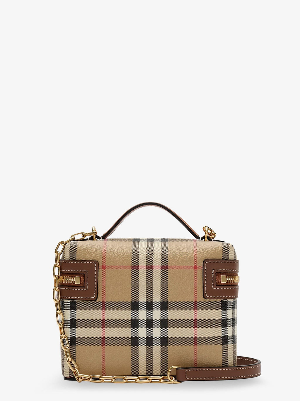 Vanity Mini coated canvas handbag with check motif 2