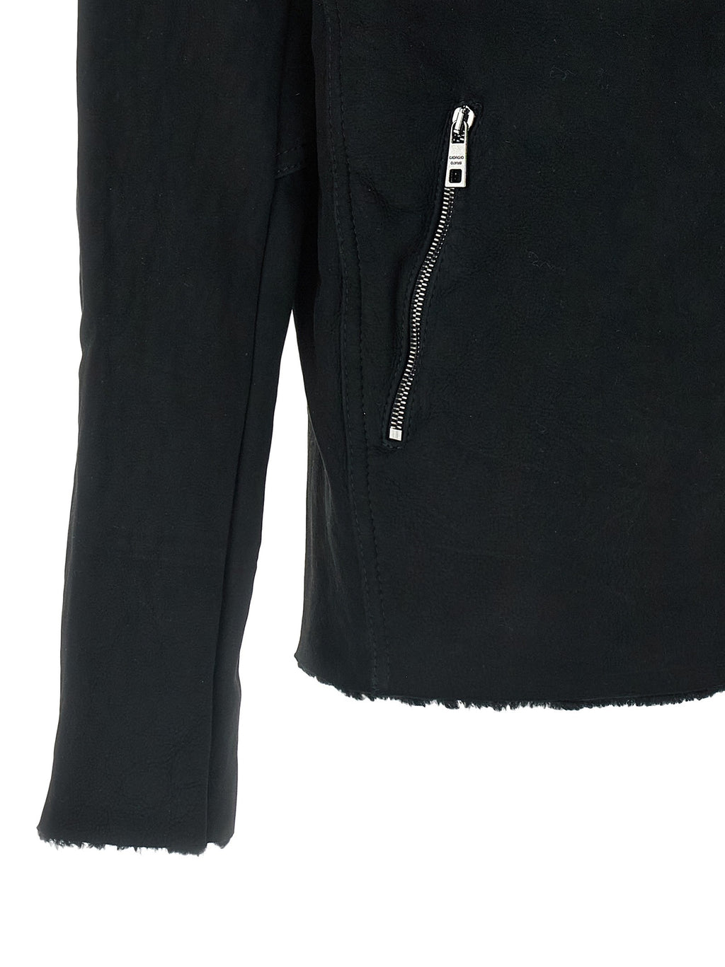 Velour leather hoodie 4