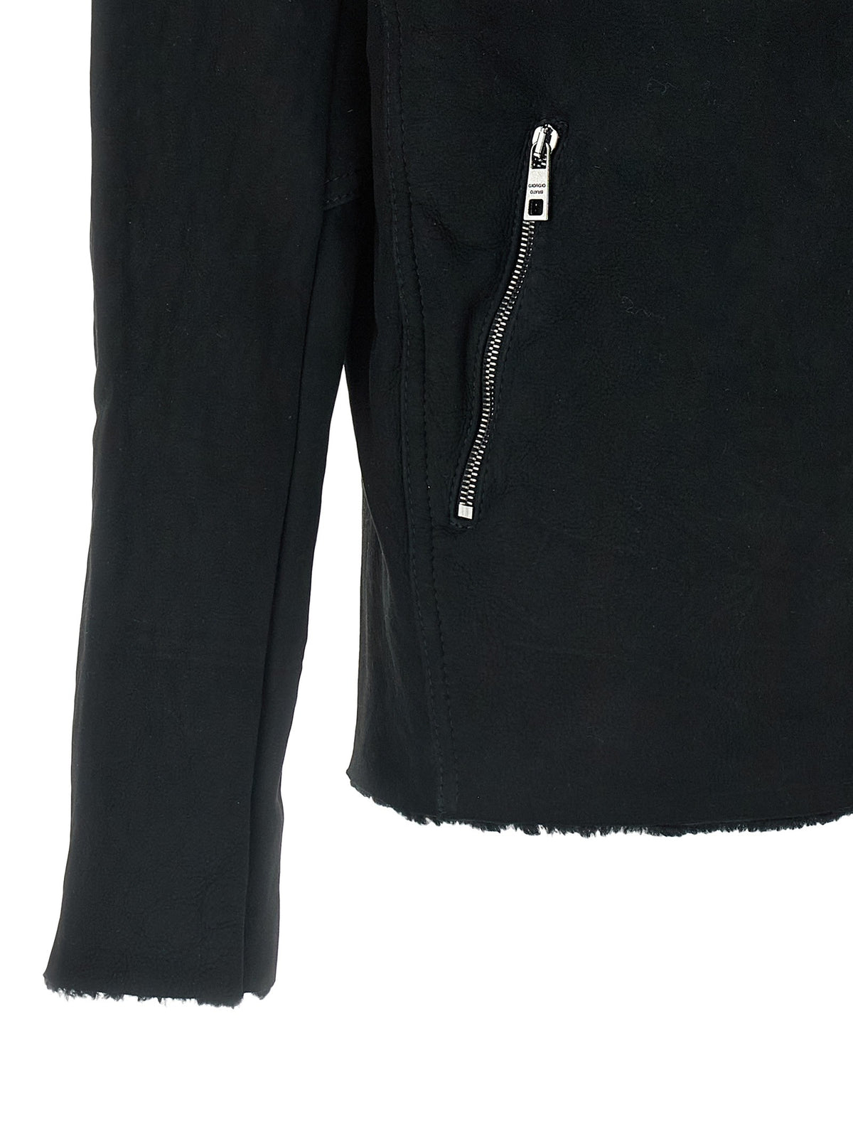 Velour leather hoodie 4