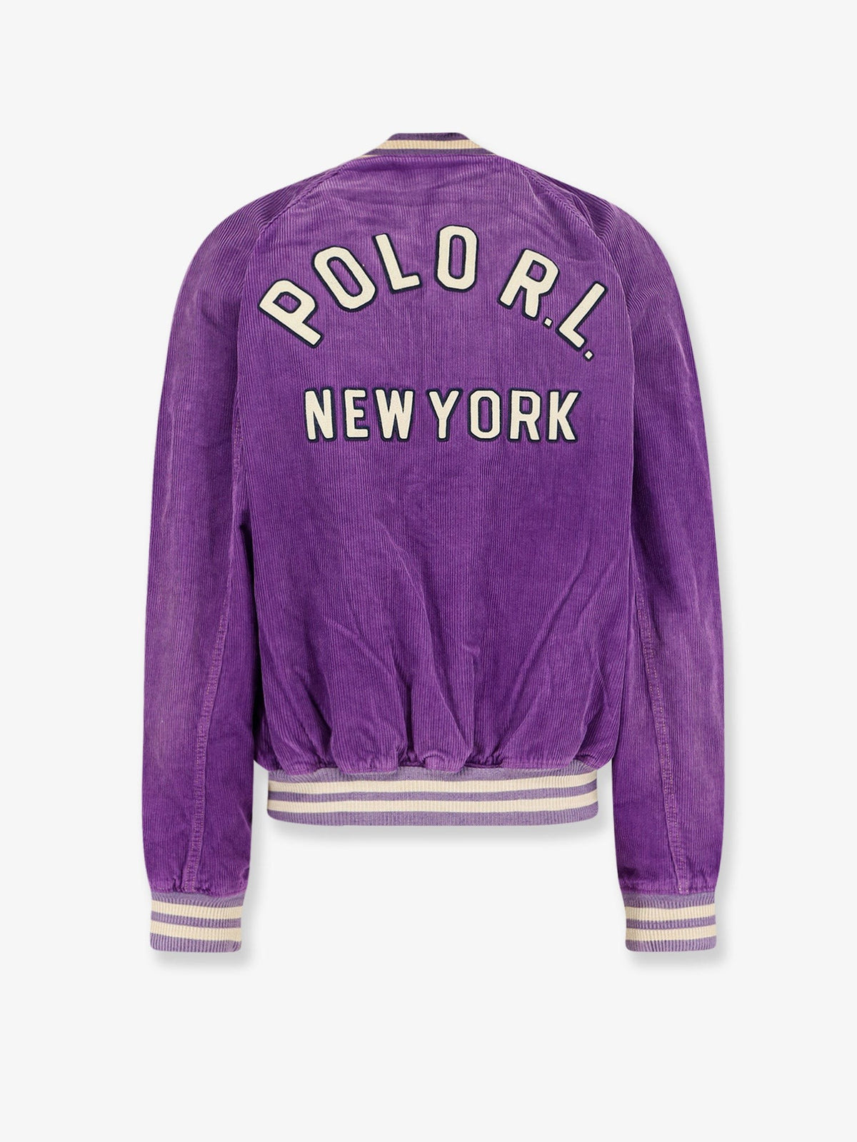 Velvet jacket with flocked logo patch 2