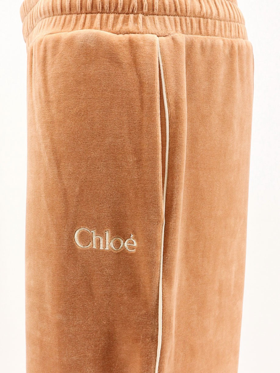 Velvet joggers trousers 3