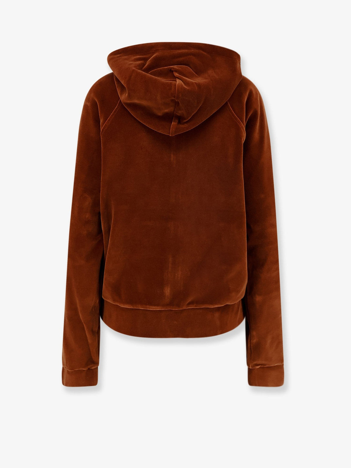 Velvet zip-up hoodie with tone-on-tone logo 2