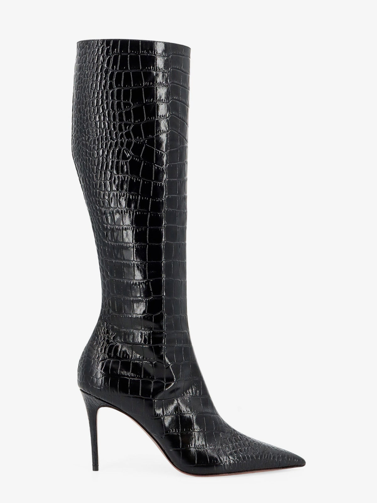 Vera 85 croco effect leather boots