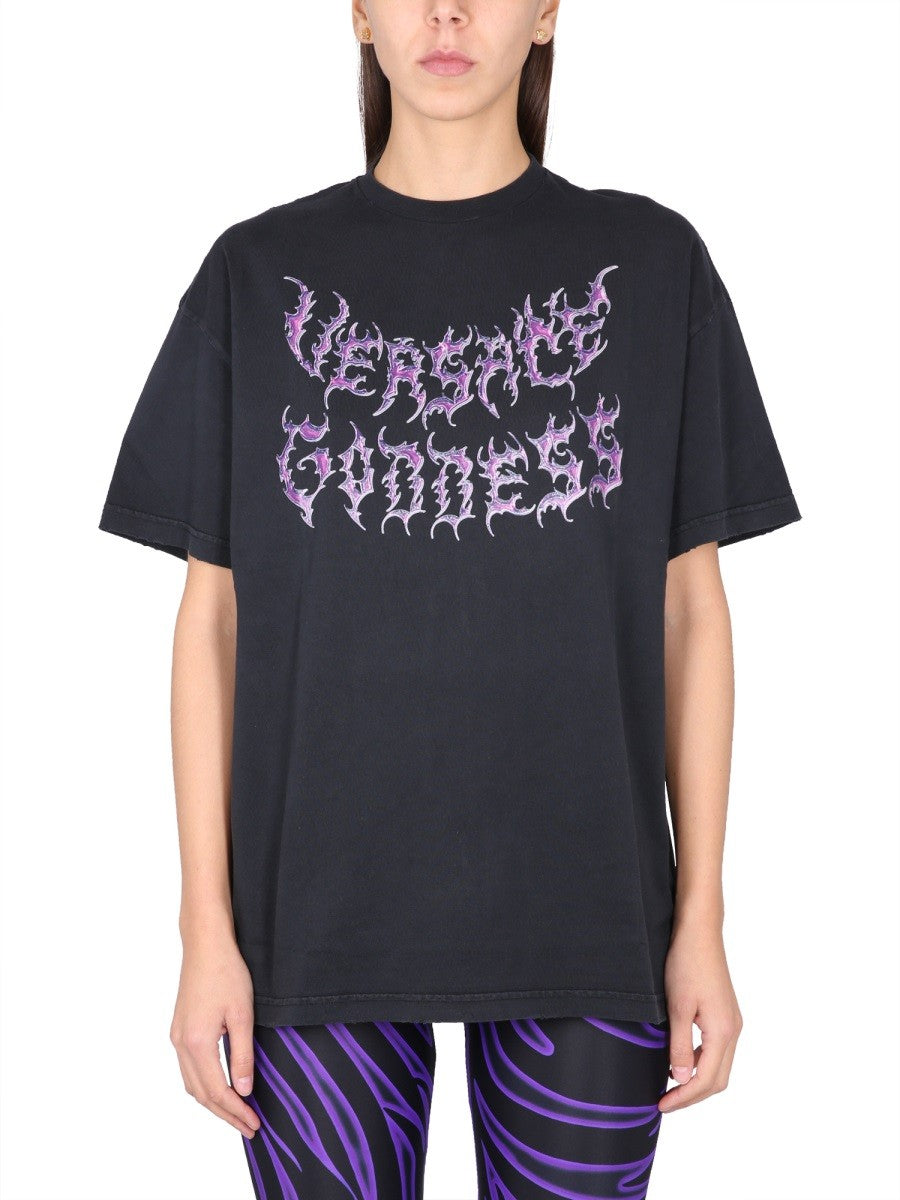 VERSACE GODDESS OVERSIZED T-SHIRT