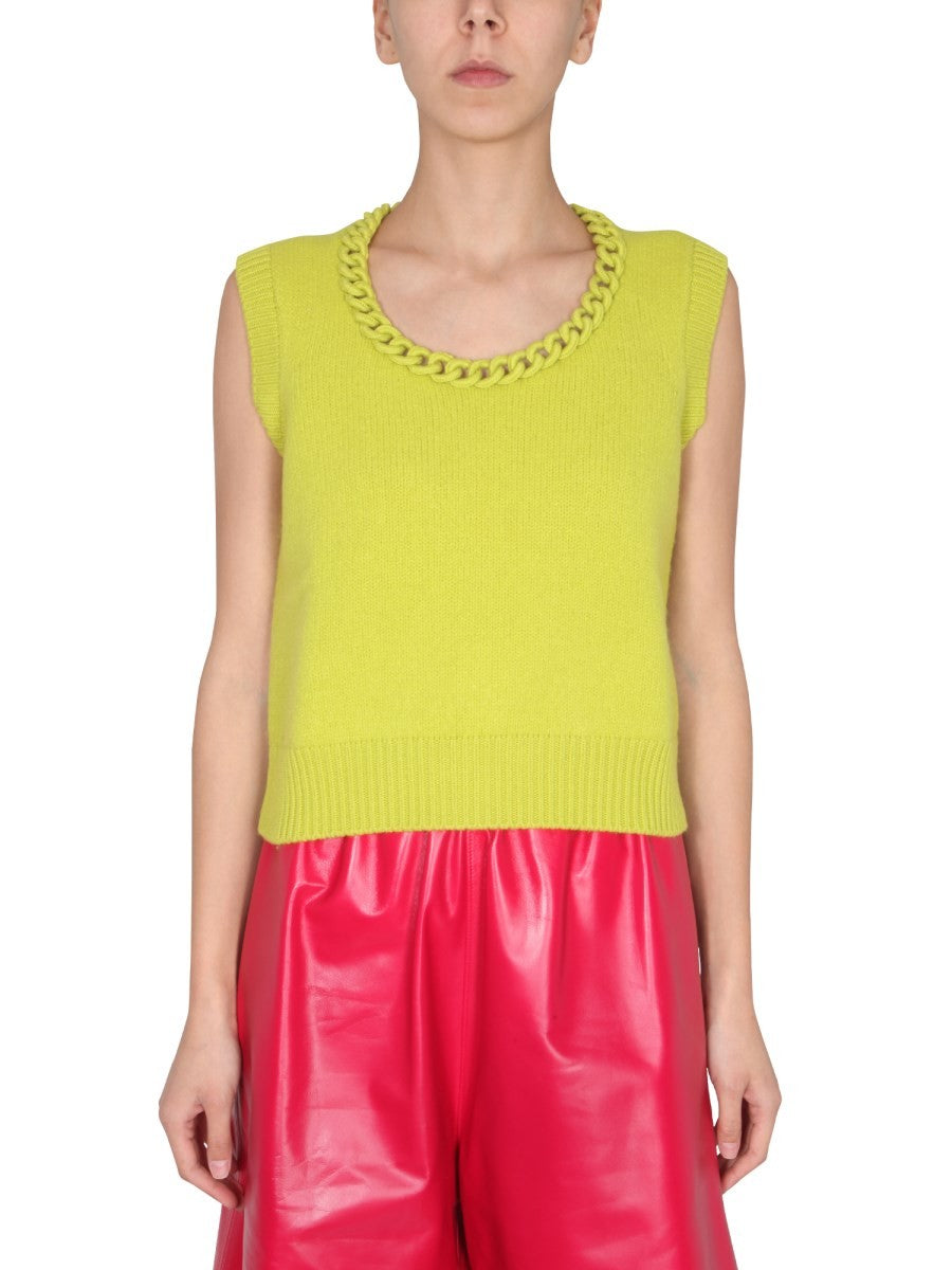 VEST WITH CROCHET CHAIN