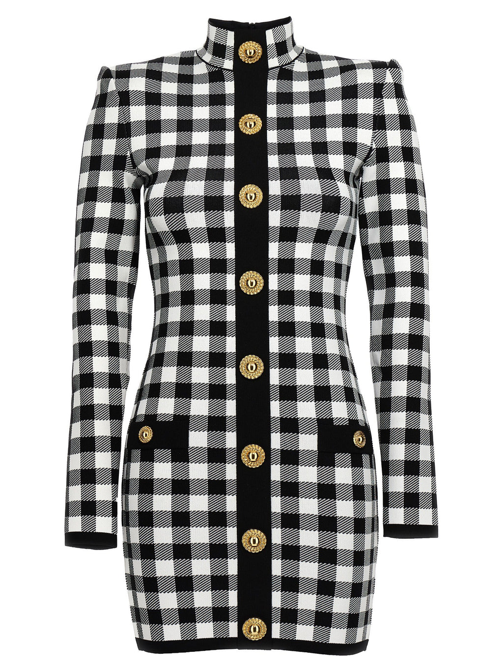 Vichy knit dress
