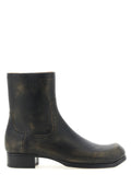 Vintage leather ankle boots