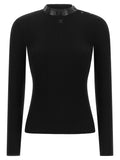 Vinyl collar sweater
