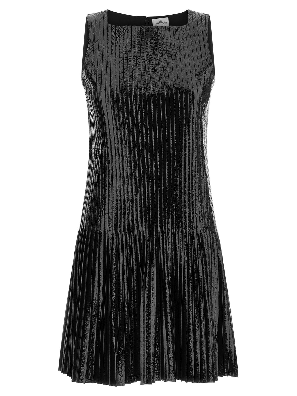 Vinyl pleated dress