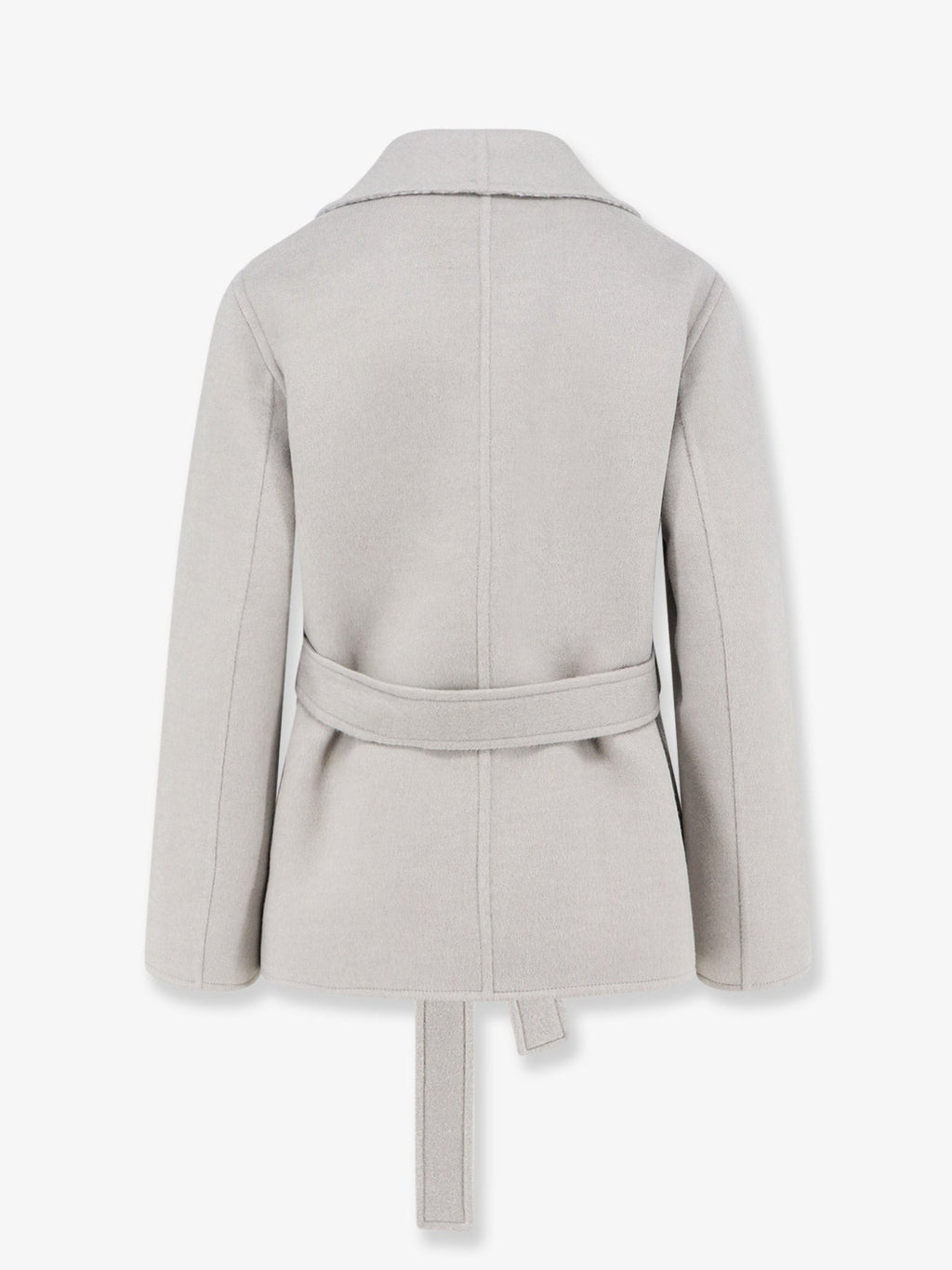 Virgin wool and silk coat with belt 2