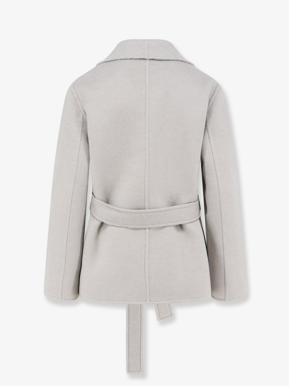 Virgin wool and silk coat with belt 2