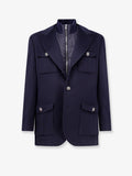 Virgin wool jacket with internal padded vest