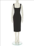 Virgin wool midi dress