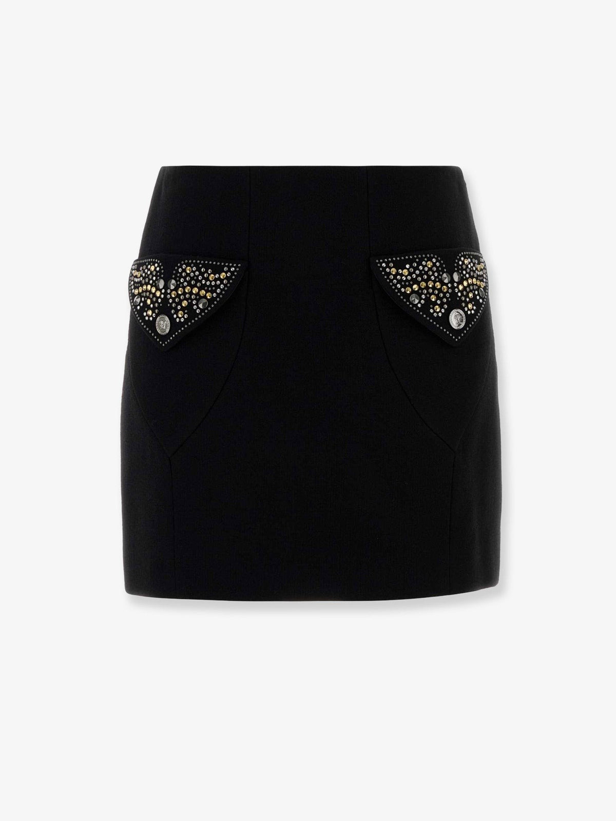 Virgin wool mini skirt